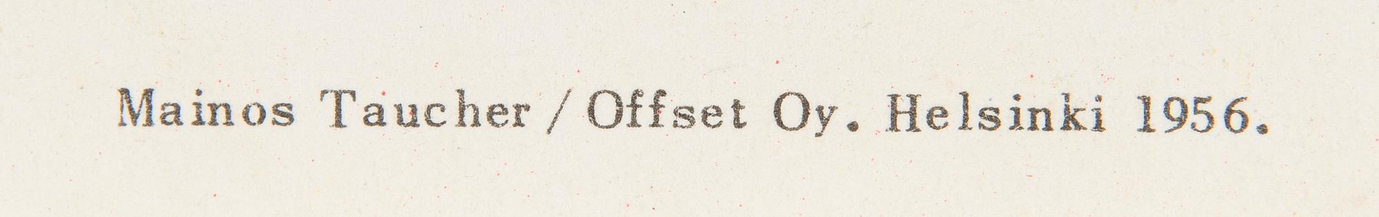 Tove Jansson, Booklet, A Tale of Moomintroll for Suomen Yhdyspankki, Helsinki 1956.