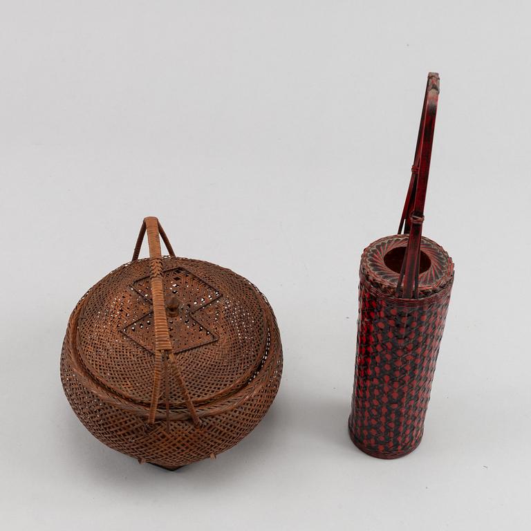 Two Japanese baskets, early 20th Century.