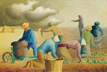 24. Erik Olson, "Potatisskörd" (Potato harvest).