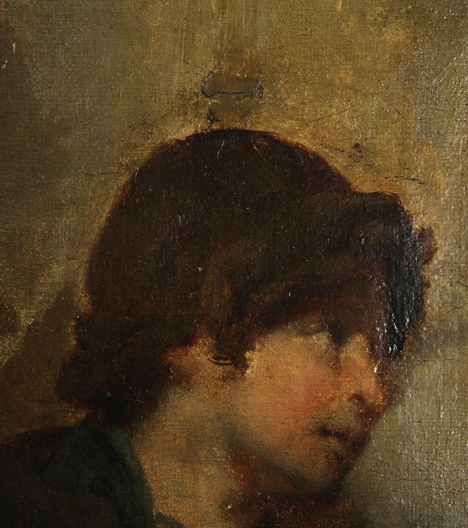 OKÄND KONSTNÄR, olja på duk, sign Bardot?, 1800/1900-tal.