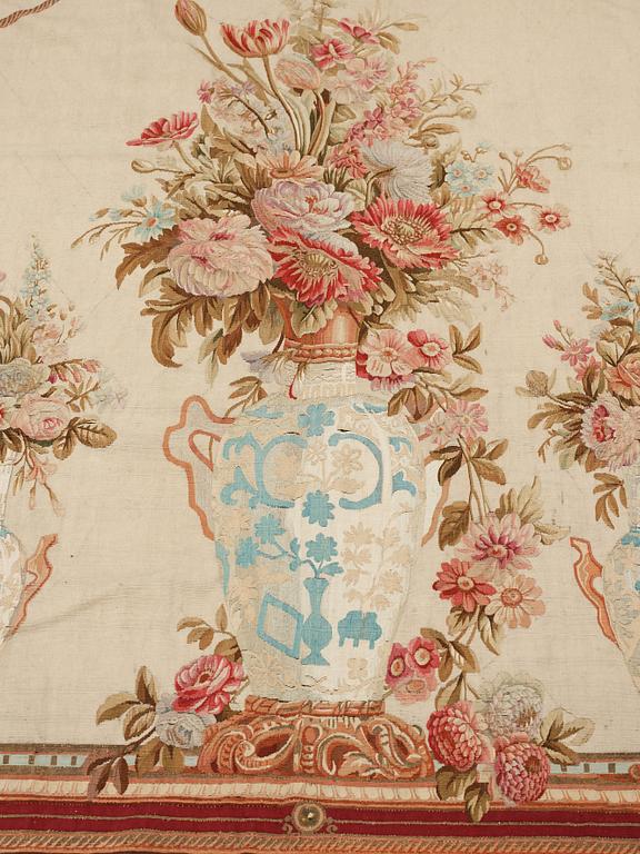 VÄVD TAPET, gobelängteknik, "Palatsinteriör", ca 314,5 x 185,5-186,5 cm, Aubusson sannolikt, 1800-talets andra hälft.