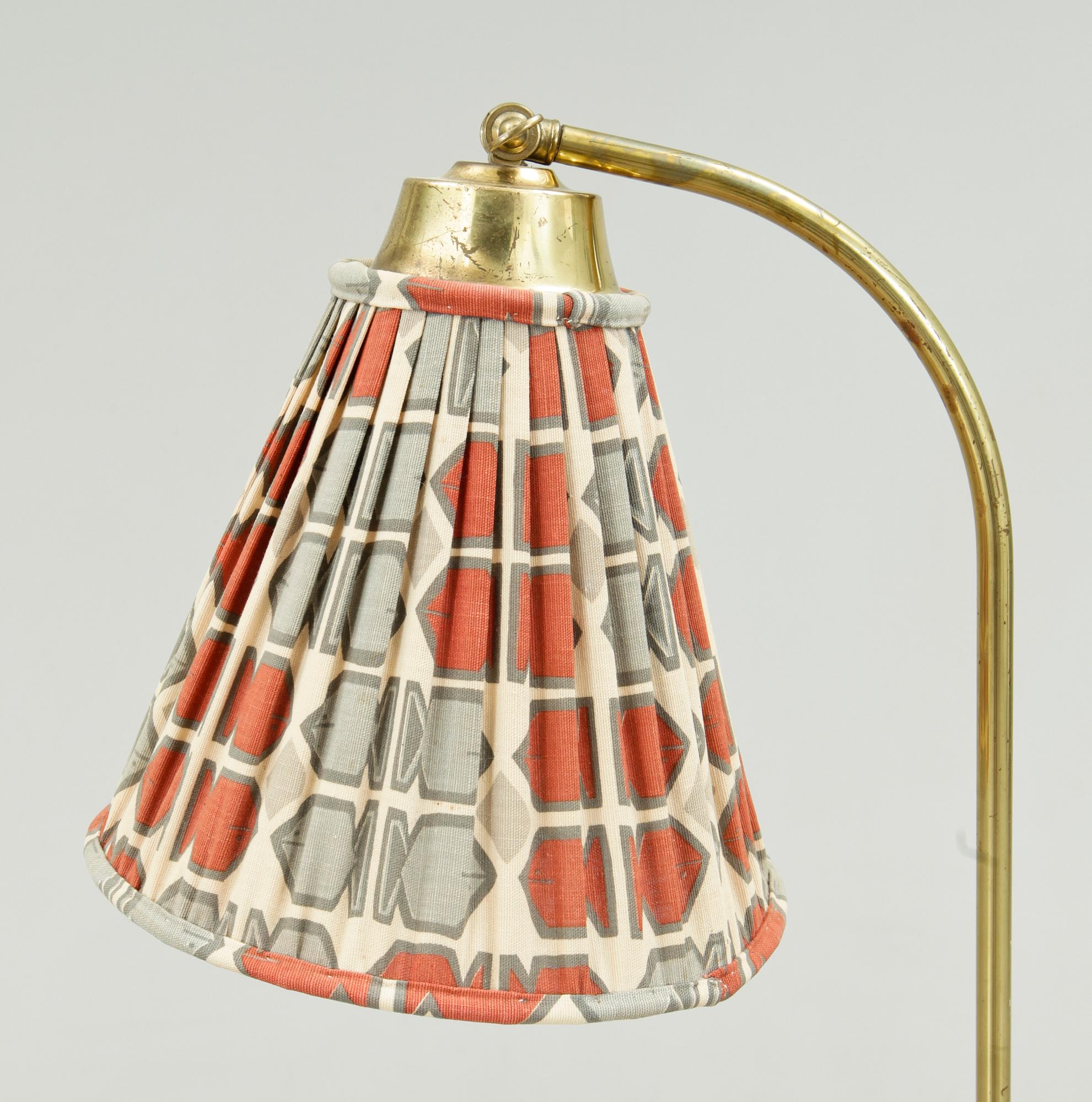 GOLVLAMPA, mässing, 1900-talets mitt.