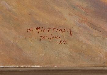 WOLDEMAR MIETTINEN, olja på duk, signerad och daterad Terijoki -24.