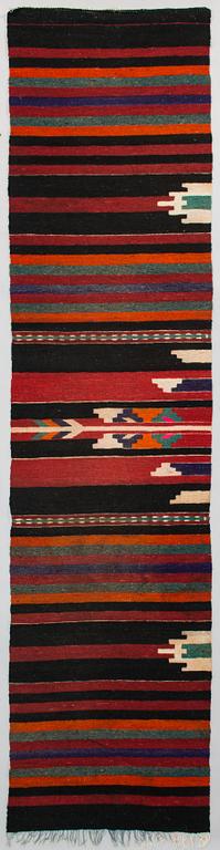 A 1930's Finnish flat weave runner. Circa 355x80 cm.