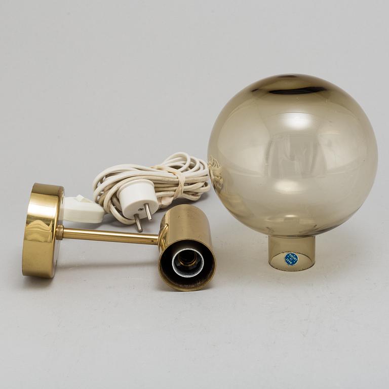 A Hans-Agne Jakobsson Markaryd lamp, brass and glass.