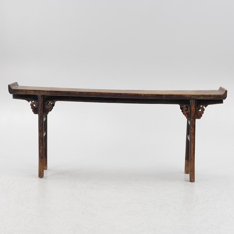 A Chinese hardwood altar table, Qing dynasty, 19th century.