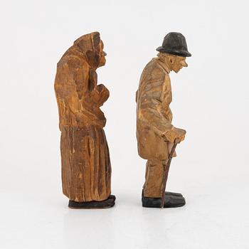 Axel Petersson Döderhultarn, Old Man and Woman, possibly from "Auction".