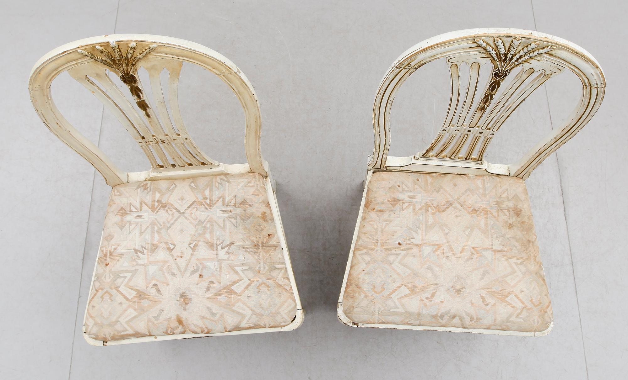 STOLAR, 1 par, sengustavianska, omkring år 1800.