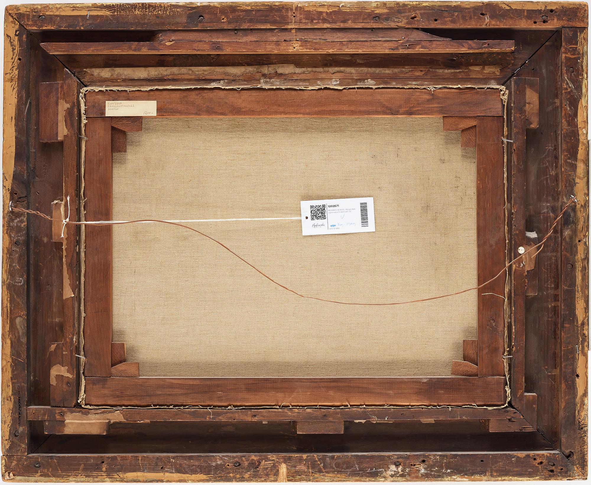 RICHARD BEAVIS, oil on canvas, signed and dated -72.