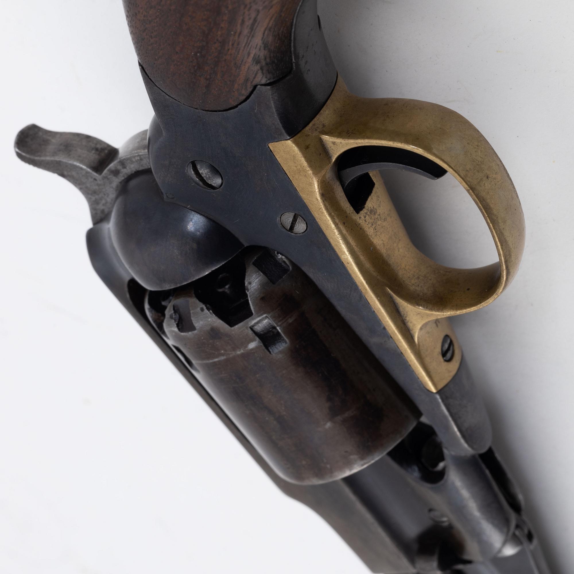 A Remington New Model Army percussion revolver, in case.