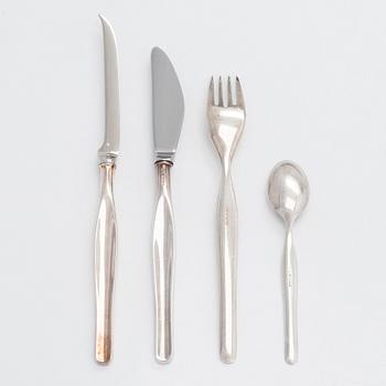 Tapio Wirkkala, a 36-piece of 'Tapio' silver cutlery set, Kultakeskus, Hämeenlinna 1971-1989.