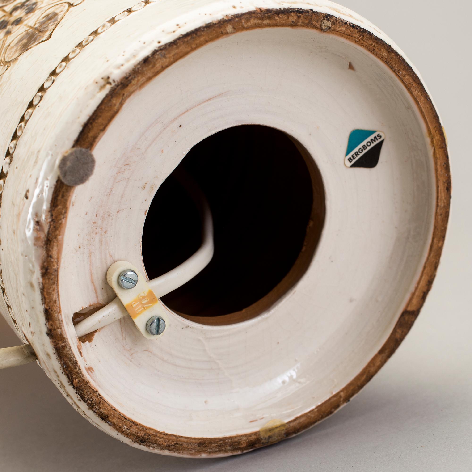 BORDSLAMPA, Bitossi för Bergboms, 1960-tal.