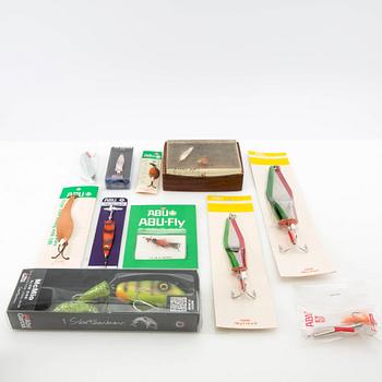 Various fishing lures, approx. 24 pcs, Abu, late 20th century.