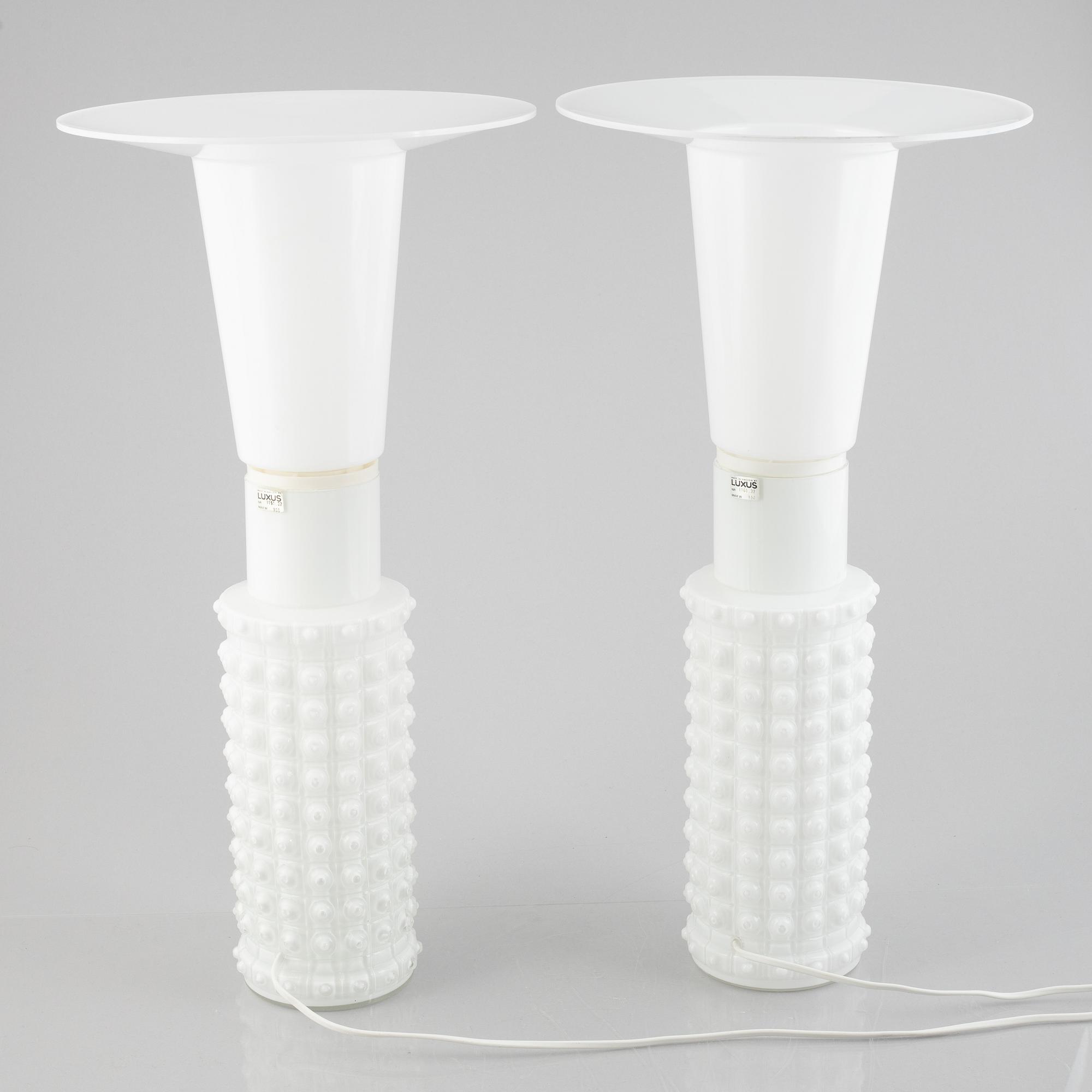 Helena Tynell, table lamps, a pair, model 1161, Luxus, second half of the 20th century.