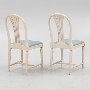 Eight Gustavian Style Chairs, "Axet", Svenska Möbelfabrikerna Bodafors, second half of the 20th Century.