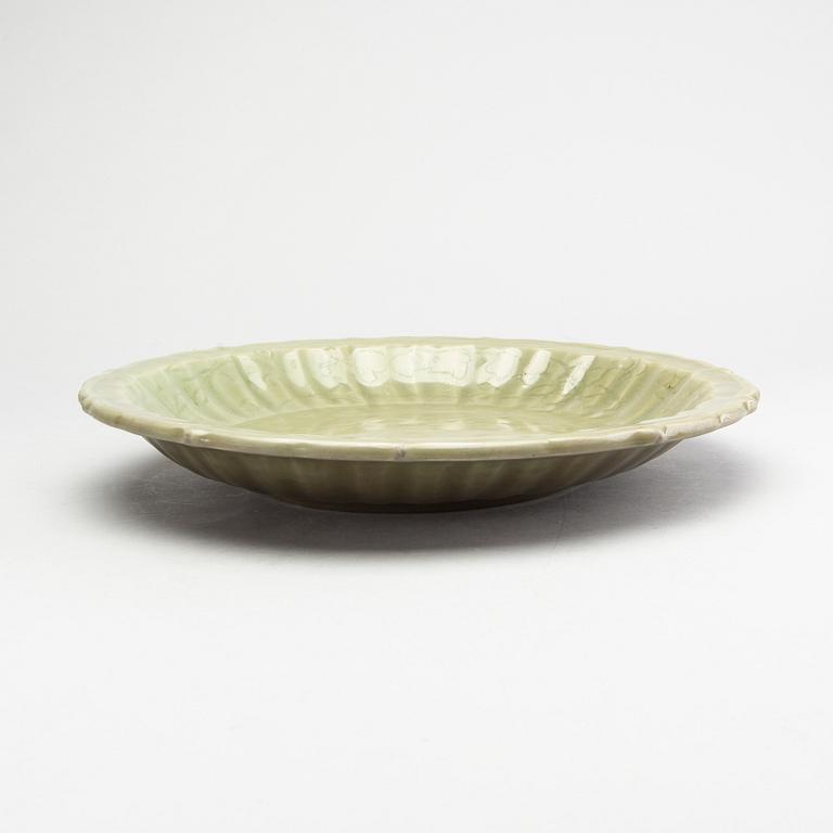 A Chinese celadon Ming dynasty  dish.