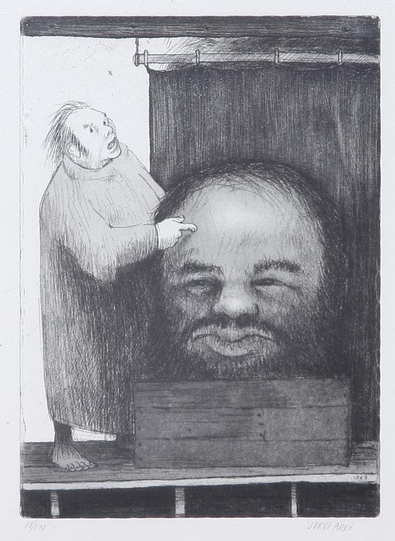 JORDI ARKÖ, 3 st, etsningar, sign o numr.