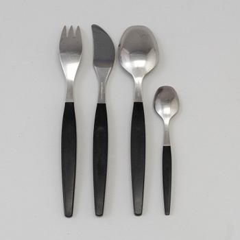 FOLKE ARSTRÖM, 37 pieces of 'Focus Delux' stainless steel and bakelite cutlery from Gense.
