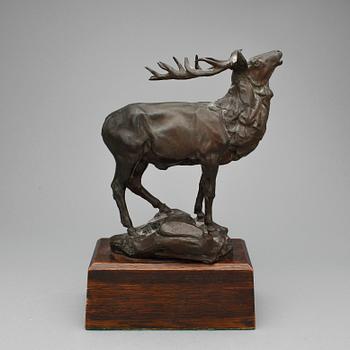 OKÄND KONSTNÄR, skulptur, brons, monogramsignerad o daterad PWB, 1908.