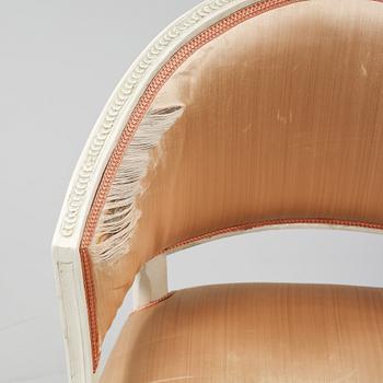 BALJFÅTÖLJ, 1800-talets första hälft.