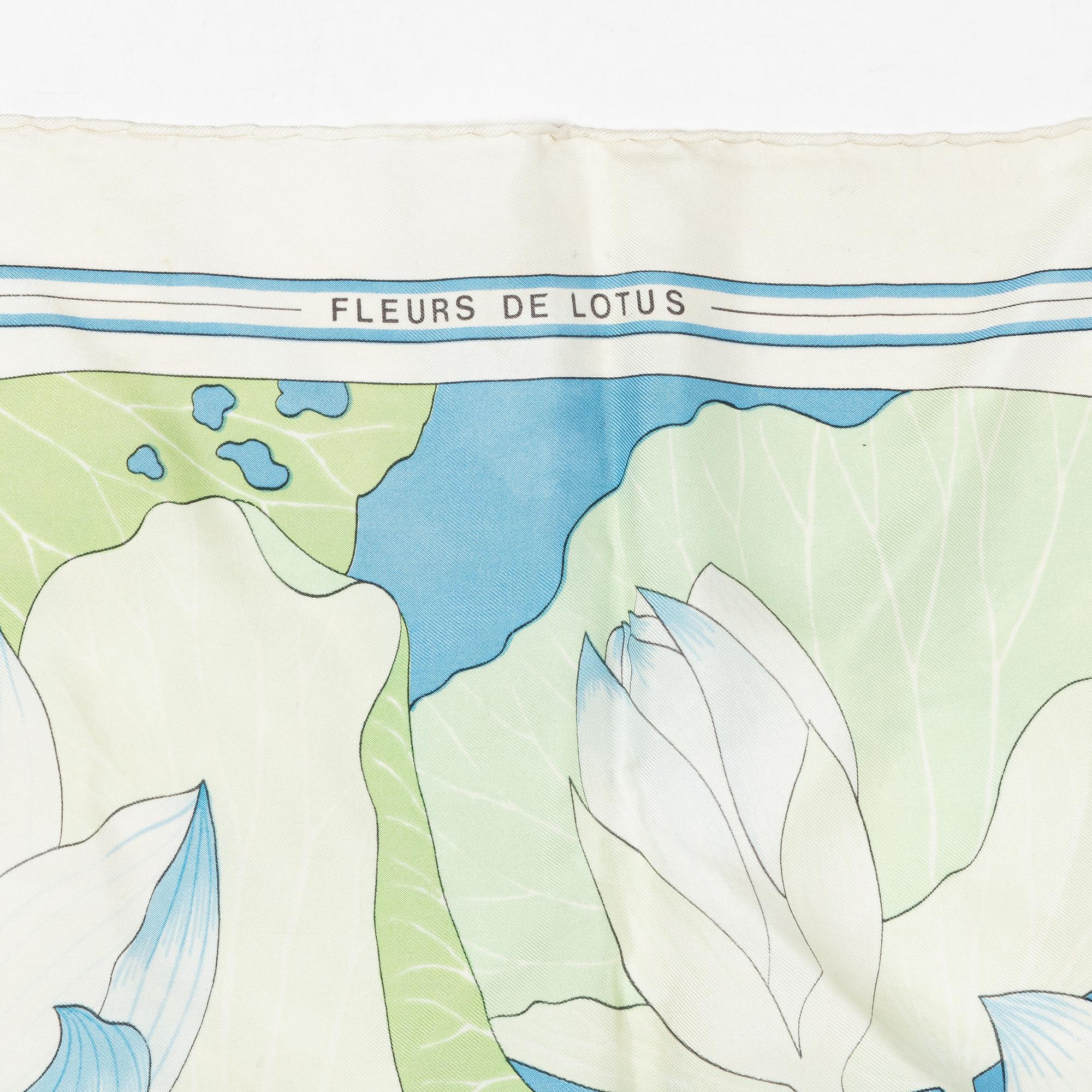 Hermès, two scarves "Brides de Gala" and "Fleurs de Lotus".