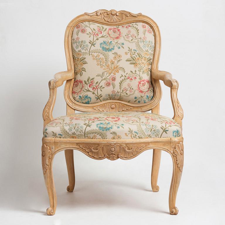 A Swedish Rococo 18th century armchair.