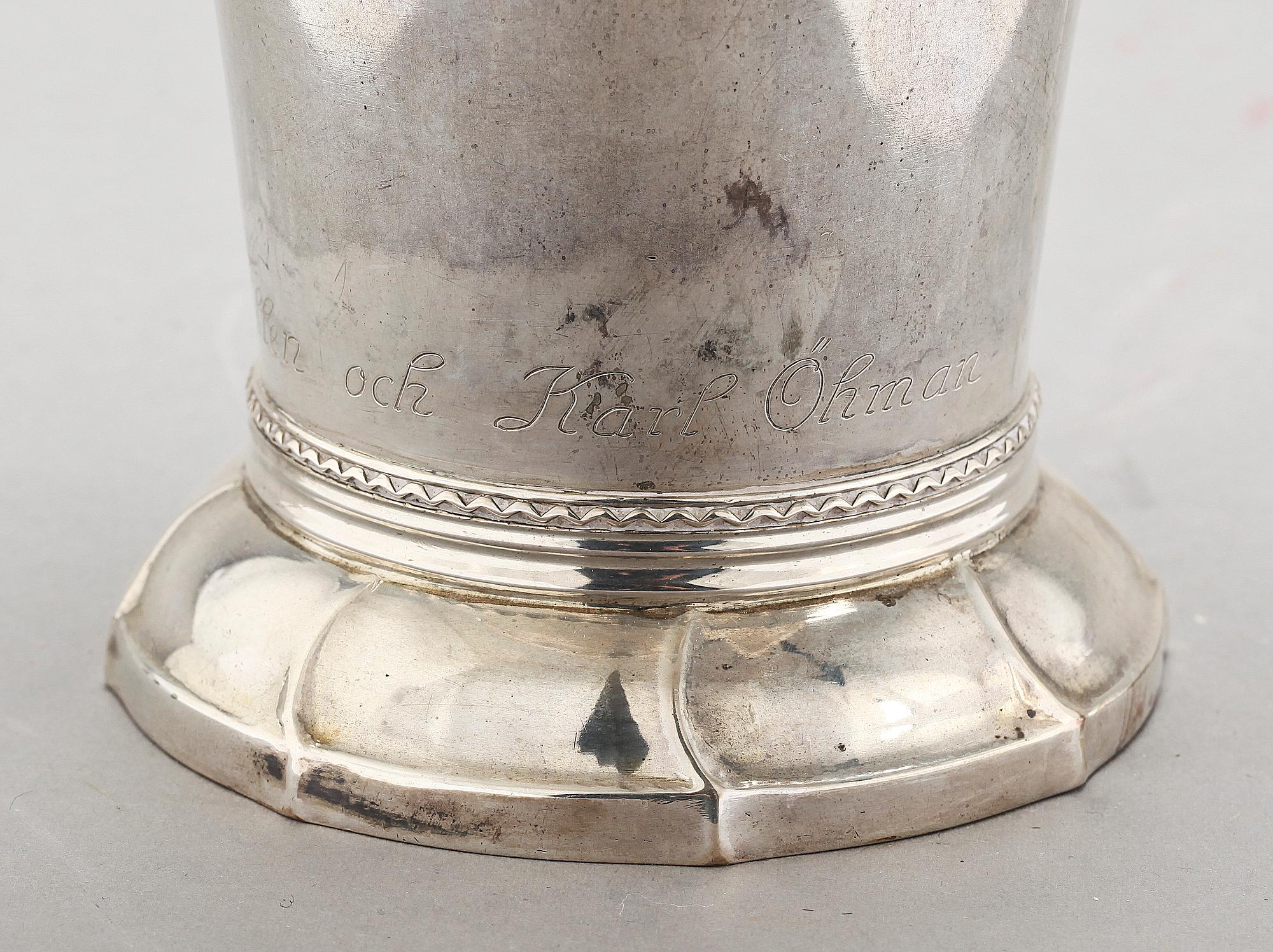 POKAL, silver, K Anderson, Stockholm, 1917. Ca 435 gr.
