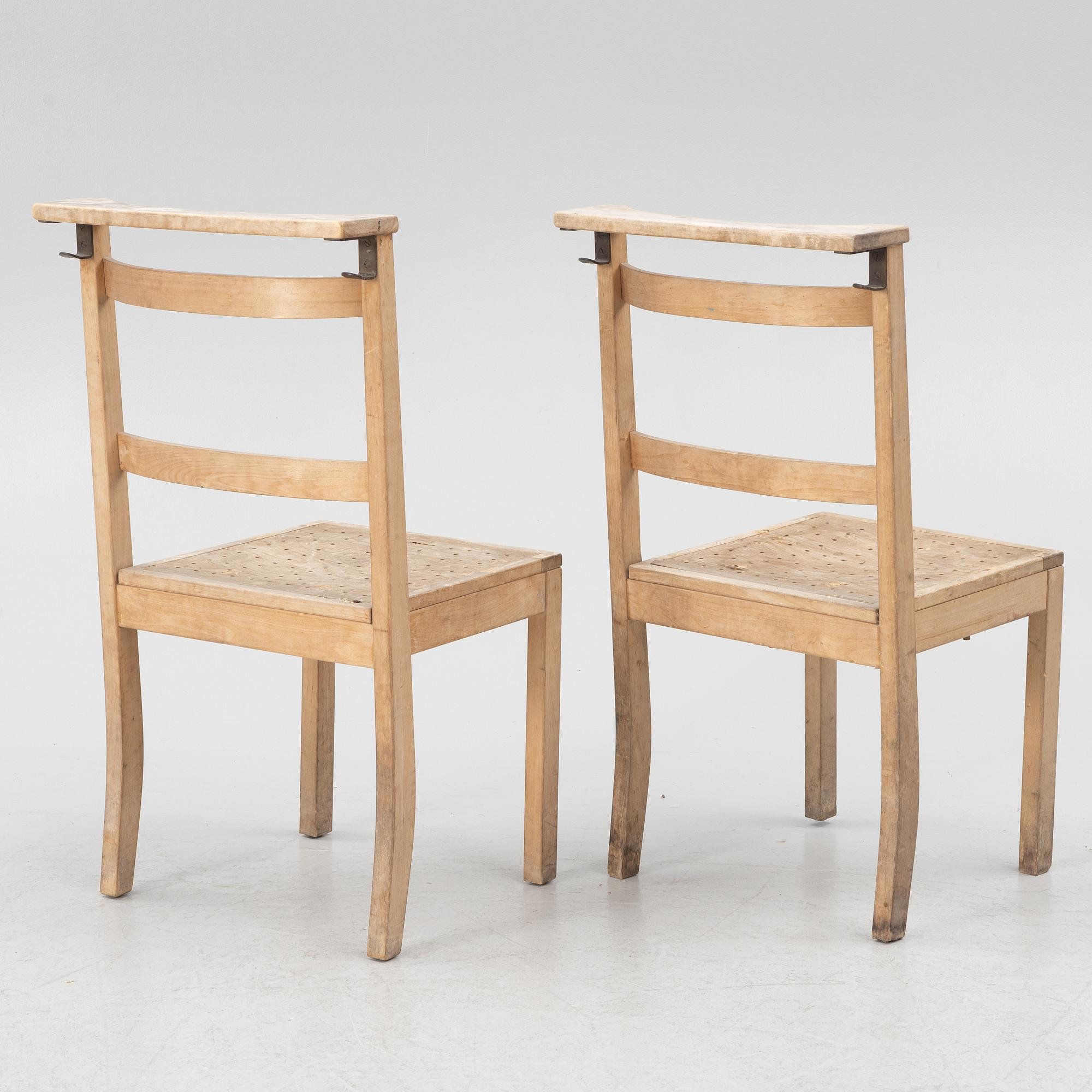 Ella Öström, a set of six chairs, for St. Thomas Church, Vällingby, 1960.