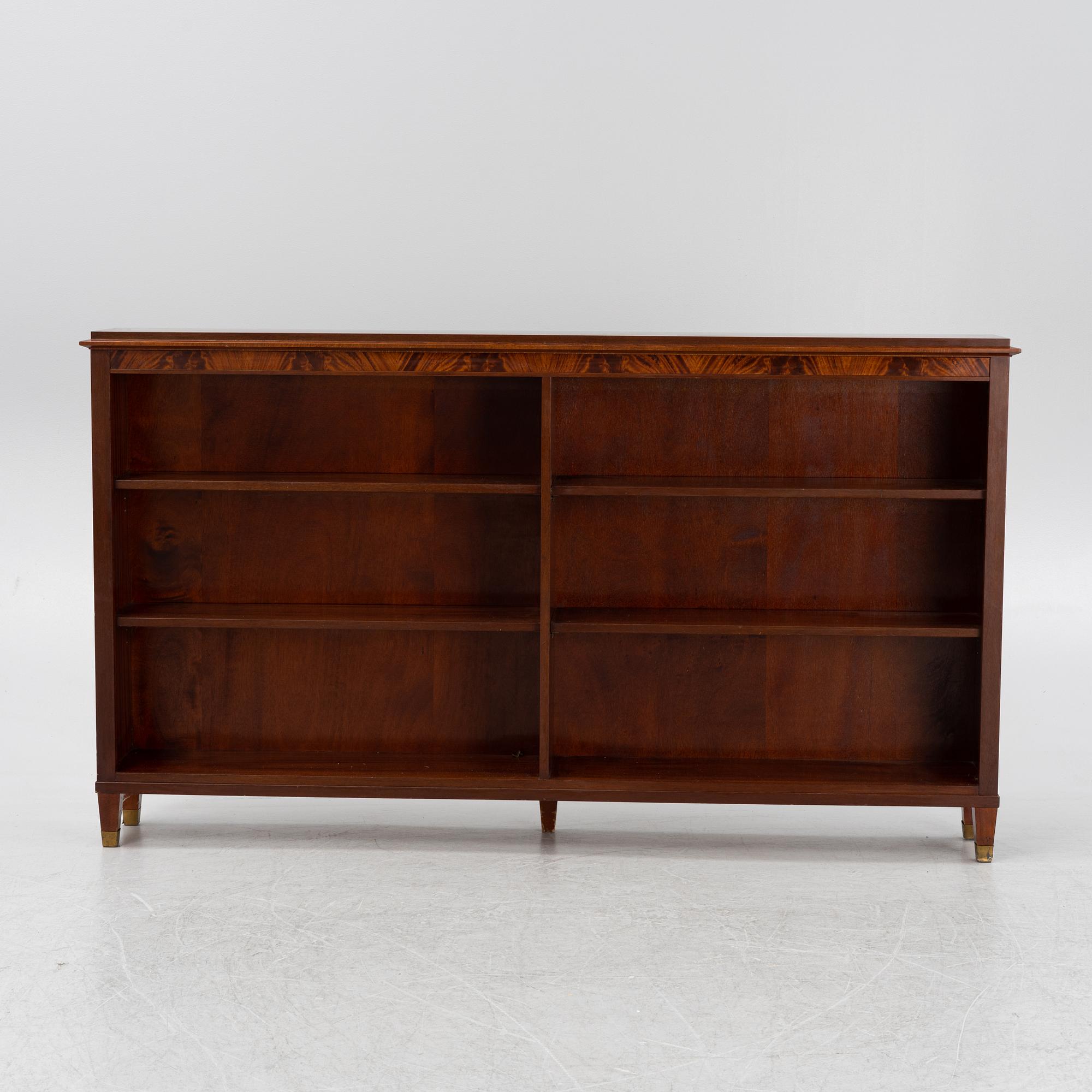 A mahogany-veneered bookcase, Axel Ståhls Möbelfabrik AB, Vimmerby, Sweden, mid 20th century.