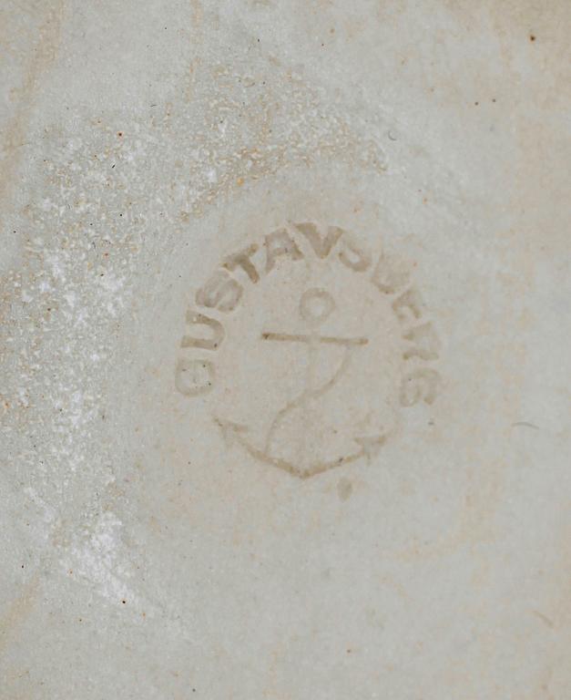 VAS samt SKÅL, 2 st, stengods, "Veckla" och "Pungo", Stig Lindberg, Gustavsberg, 1900-talets mitt.