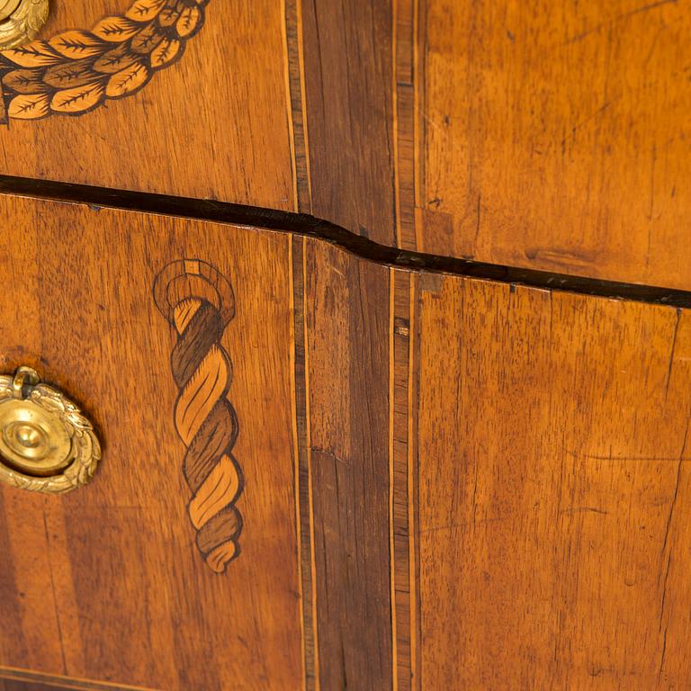 A Gustavian late 18th century commode attributed to J. Hultsten.