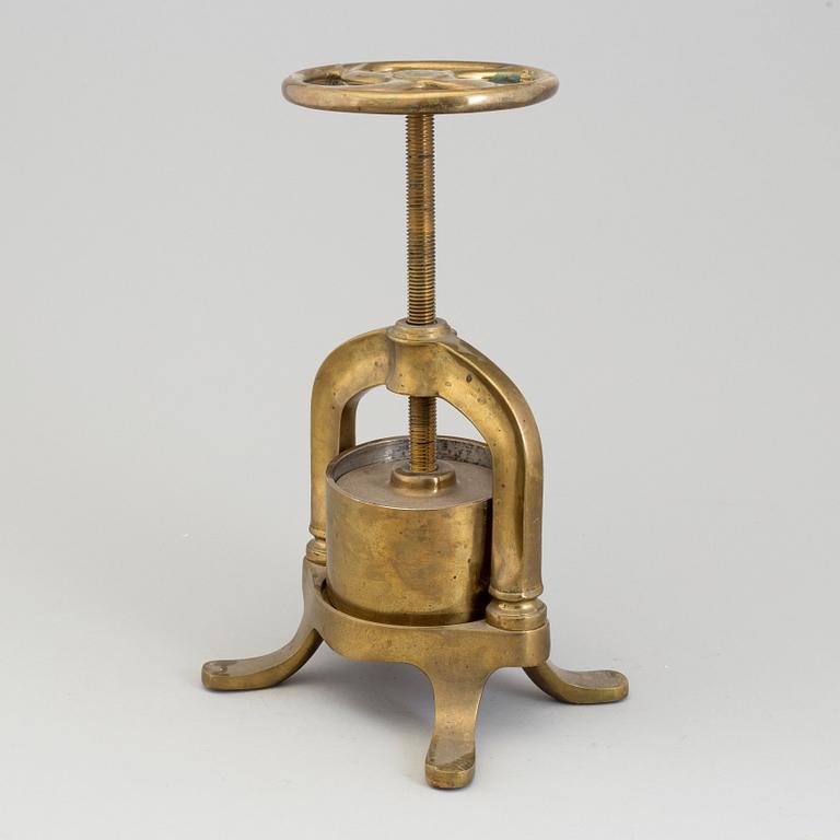 ANKPRESS, mässing, 1900-tal.
