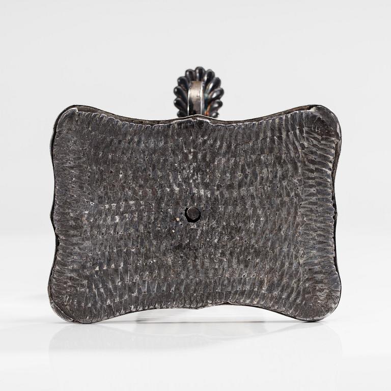 KYNTTILÄNJALKA, hopeaa, Olof Rober Lundgren, Turku 1873.