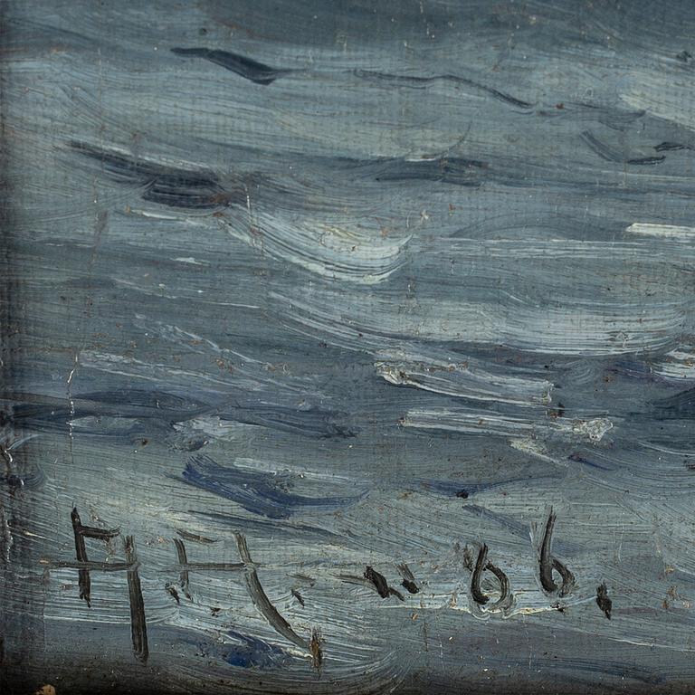 GUSTAVE ALBERT, oil on canvas laid down on paper-panel, signed A.A. and dated 86.