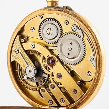 Pocket watch, 18K gold, 47 mm.