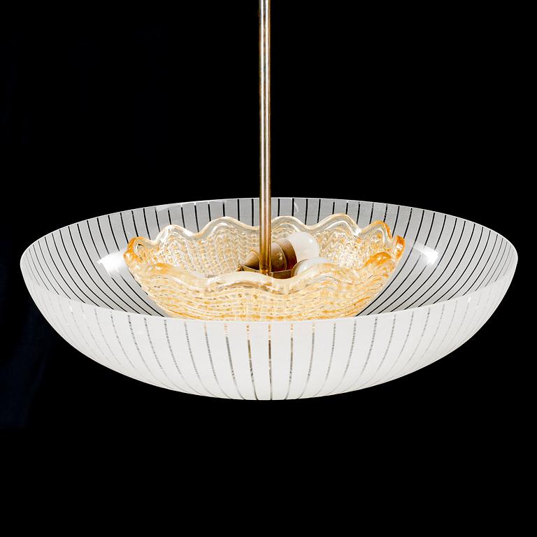 An Orrefors ceiling lamp from the 1940/50s.