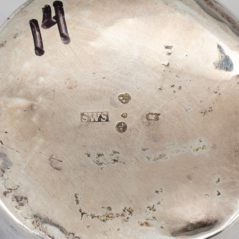 A Swedish early 19th century silver beaker, mark of Stephan Westersrtåhle, Stockholm 1809.