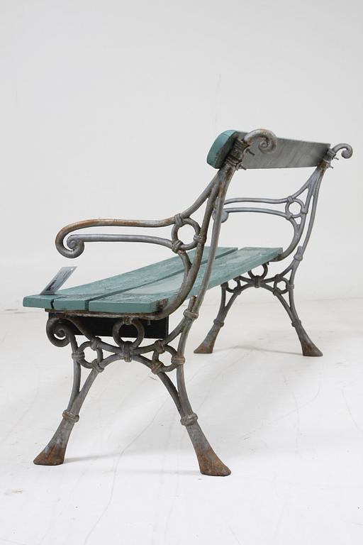 TRÄDGÅRDSSOFFA, gjutjärn, 1900-talets början.