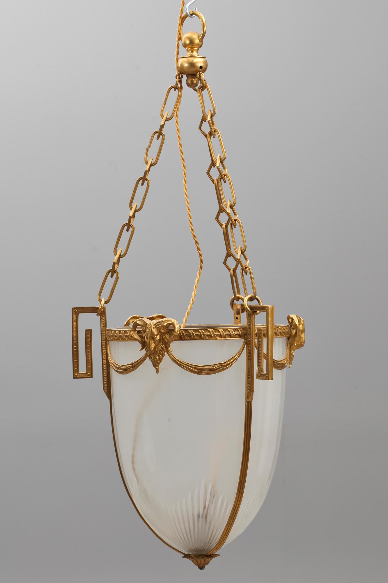 LJUSAMPEL, Louis XVI-stil, 1900-tal. H ca 90.