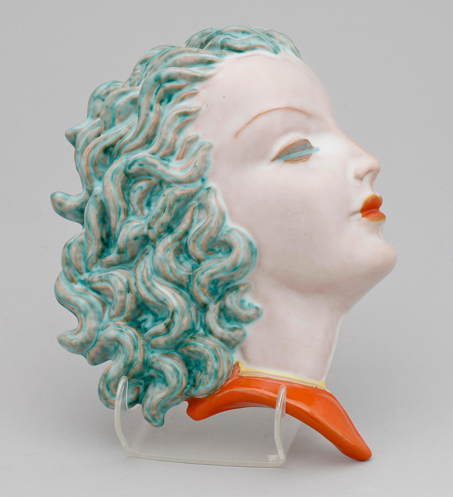 VÄGGRELIEF, terrakotta, Goldscheider, Wien, 1930-tal.