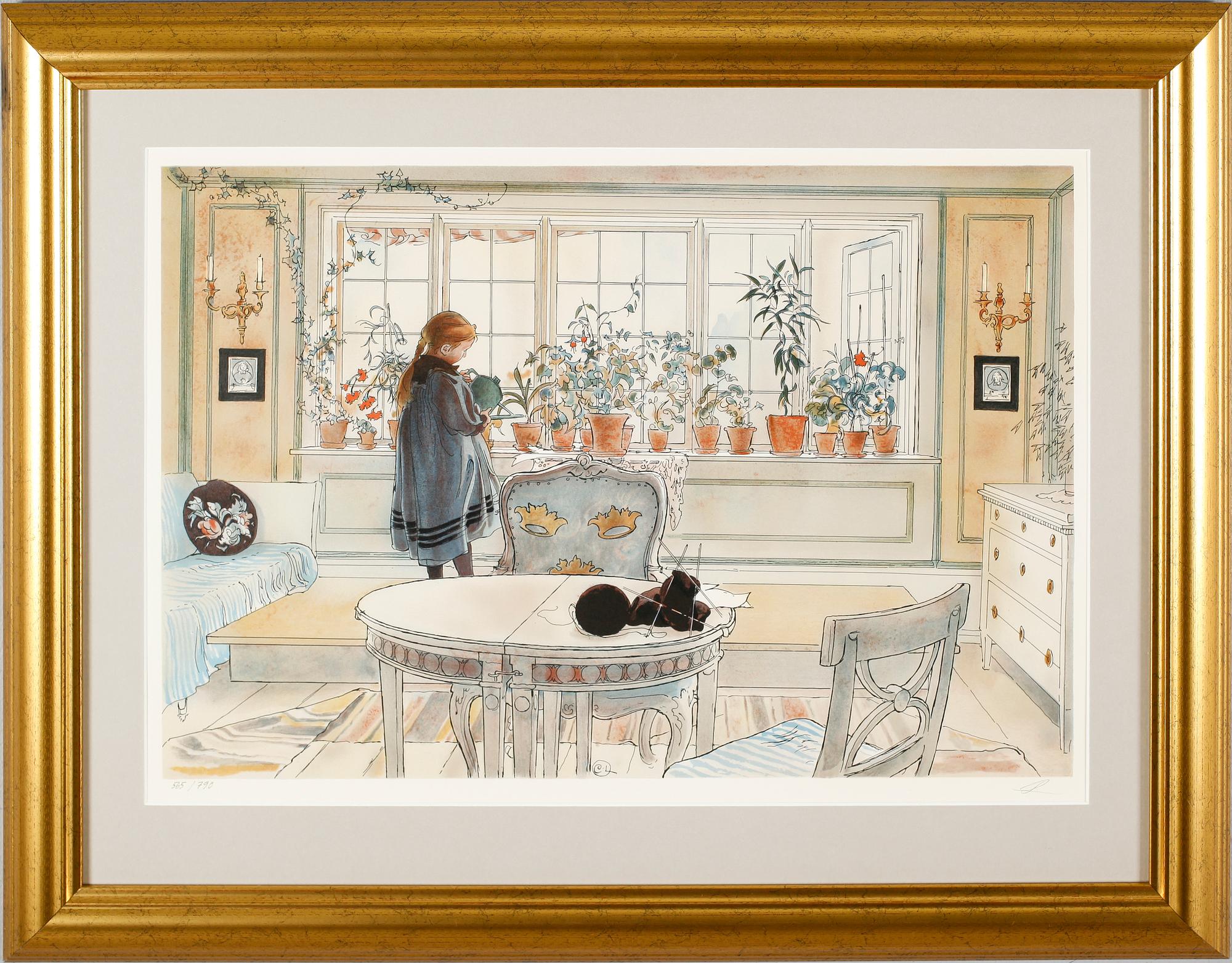 CARL LARSSON, efter, färglitografi, utgivare SWEB ART, signerad editoren och numrerad 565/790.