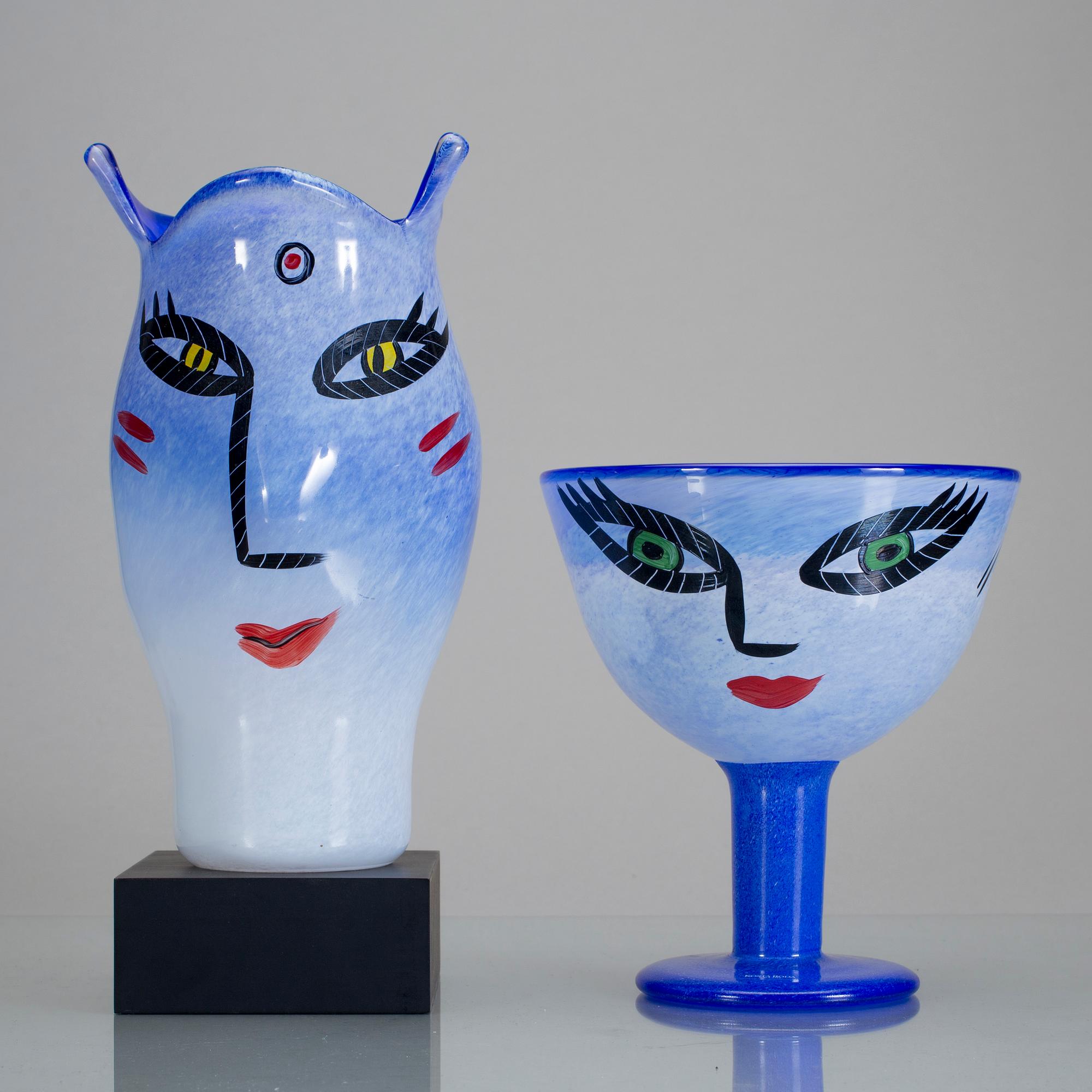 SKÅL OCH VAS, glas. "Open Minds", Ulrica Hydman-Vallien, Kosta Boda.