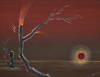 619. Gösta Adrian-Nilsson, Surrealist landscape.