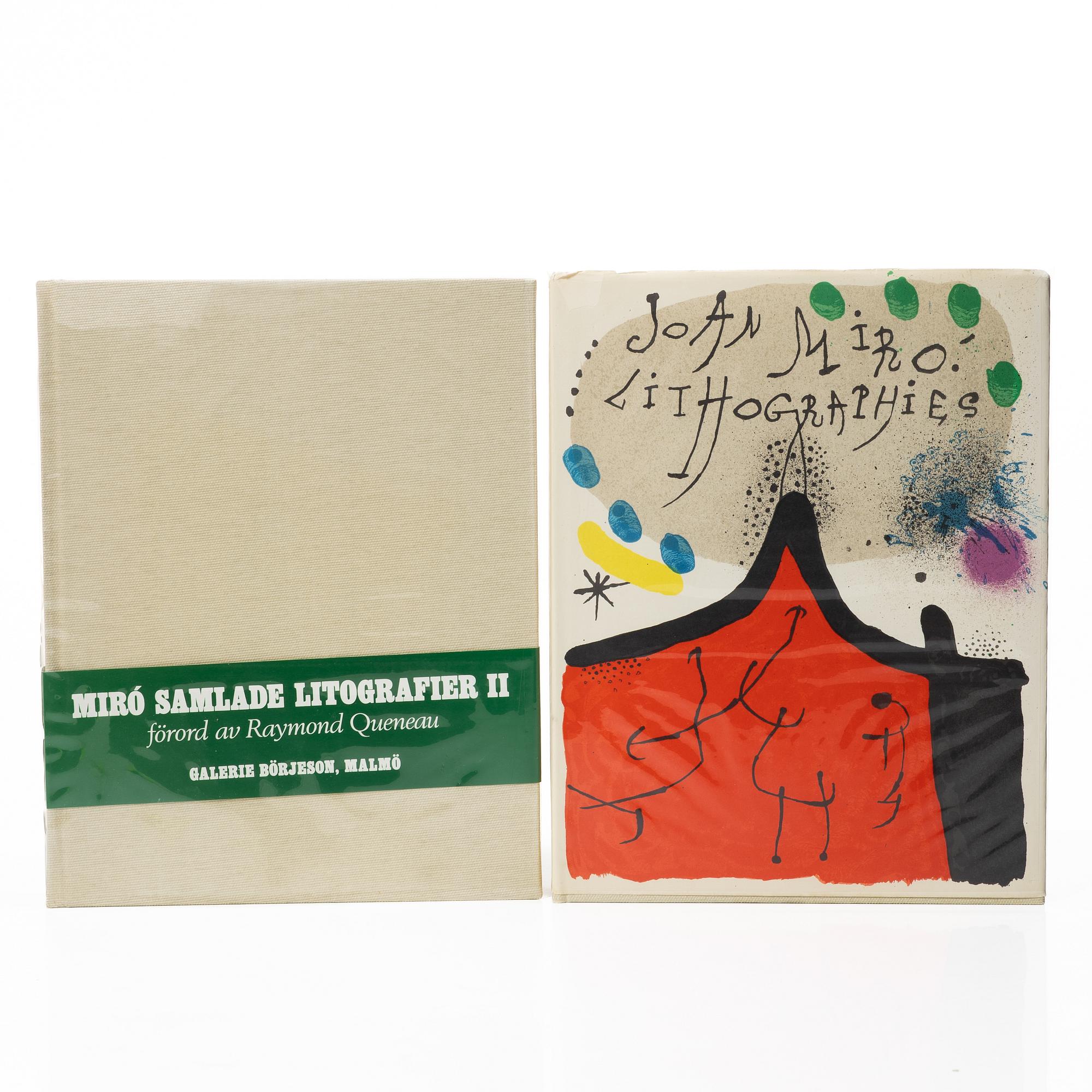 Joan Miró, Böcker 2 st, "Samlade litografier I-II", numrerade 120/300.