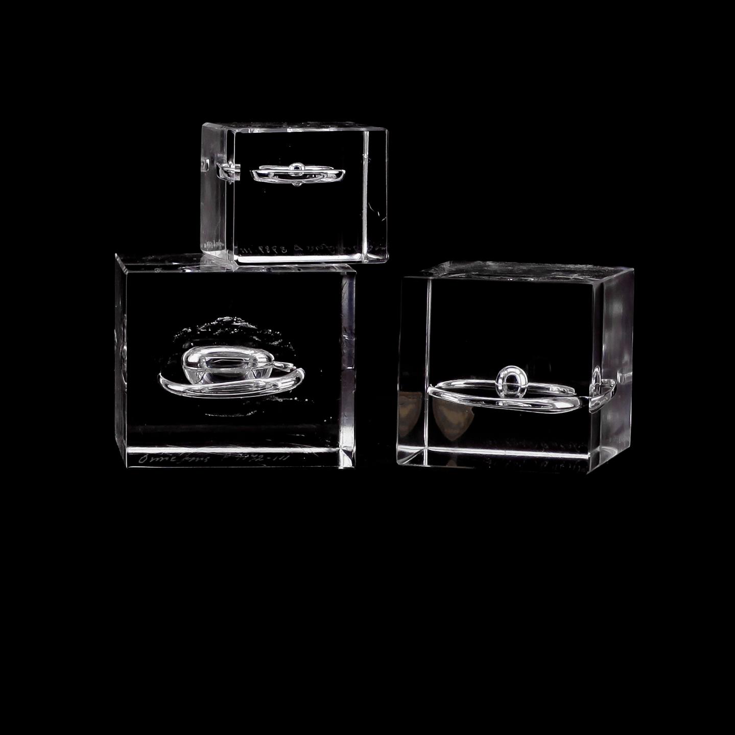 SKULPTURER, 3 st, glas, Orrefors, signerade, 1900-talets andra hälft.