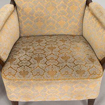 Birger Hahl, soffa samt fåtöljer, ett par, Haimi Oy 1946.