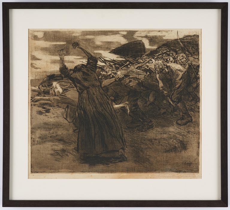 Käthe Kollwitz, ”Losbruch” from: Bauernkrieg (Peasant's War).