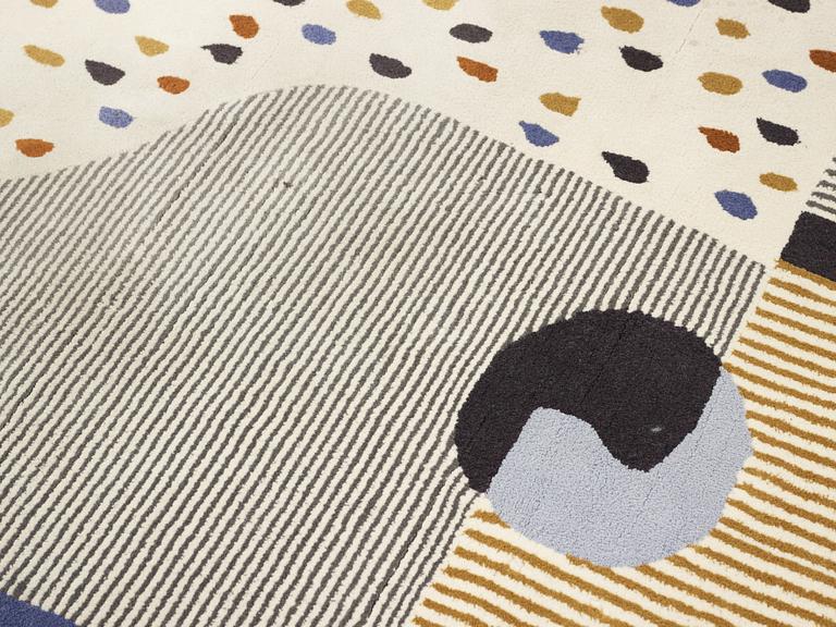 Josef Frank, MATTA, "Stream", tuftad, ca 258 x 255,5 cm, designad av Josef Frank 1929 för "Haus und Garten".