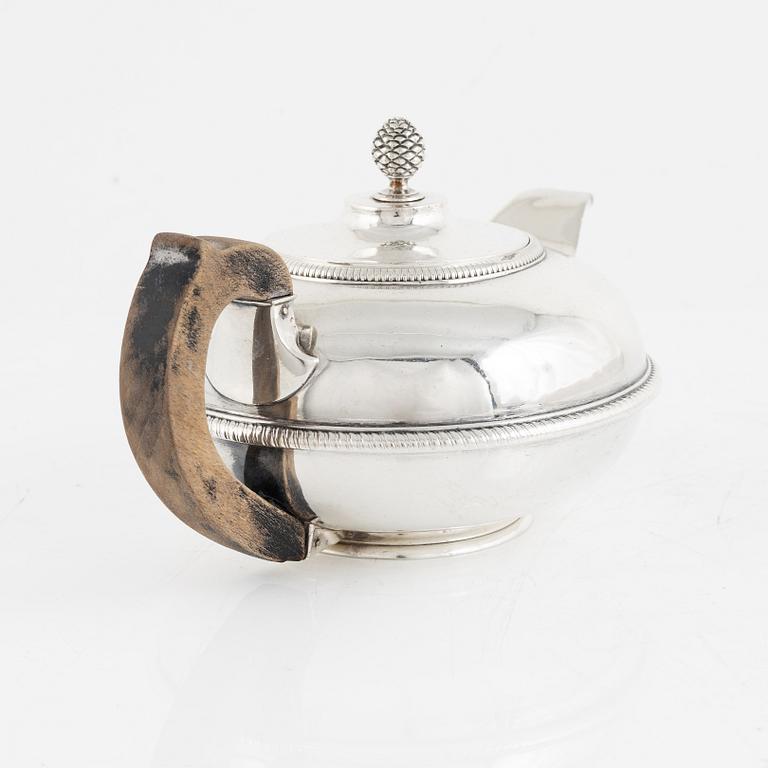 An Austrian Silver Teapot, Vienna, first half/mid-19th Century.