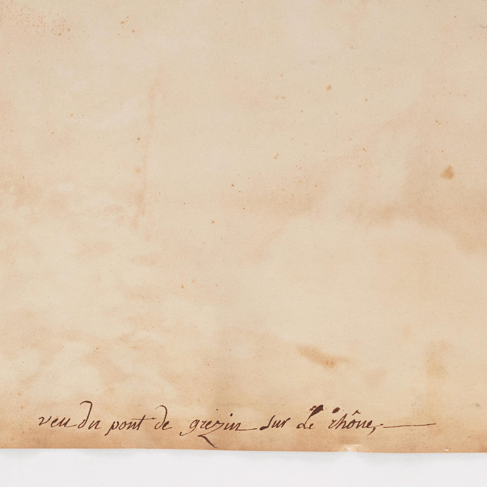 Louis Belanger, "Veu du pont de Grezin sur de Rhone".
